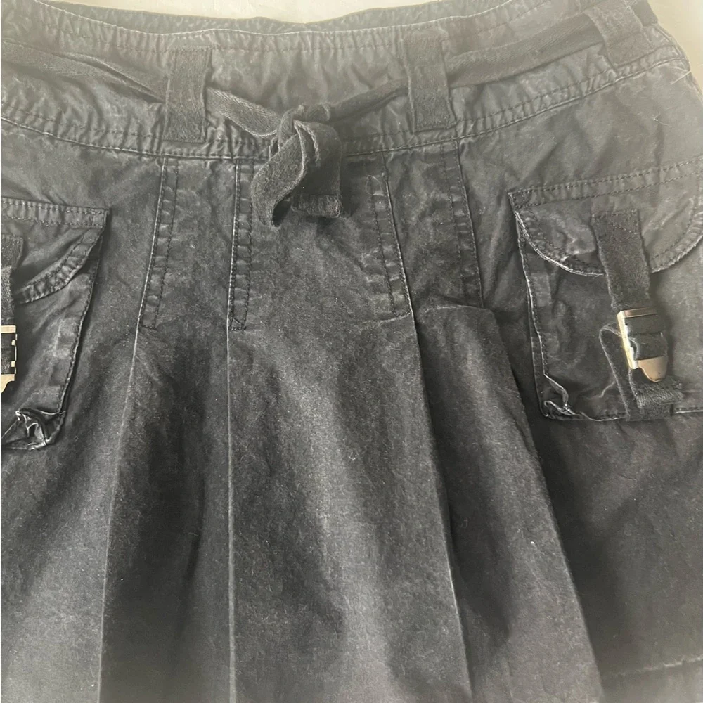 Sugar‎ and Summer Girl’s Chic Black Skirt with Buckle Pockets, Size L, NWOT